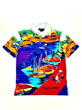 NWT POLO RALPH LAUREN CUSTOM SLIM FIT SAILBOAT MESH POLO SHIRT